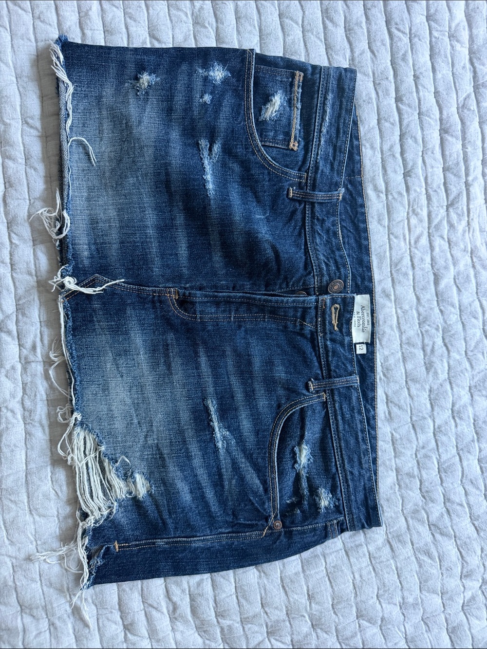 Abercrombie & Fitch Dark Blue Denim Skirt